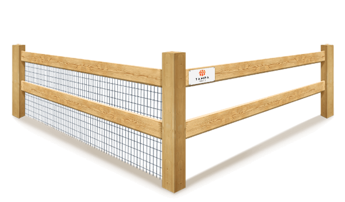 2-rail Farm fence installation for the Tampa Florida area