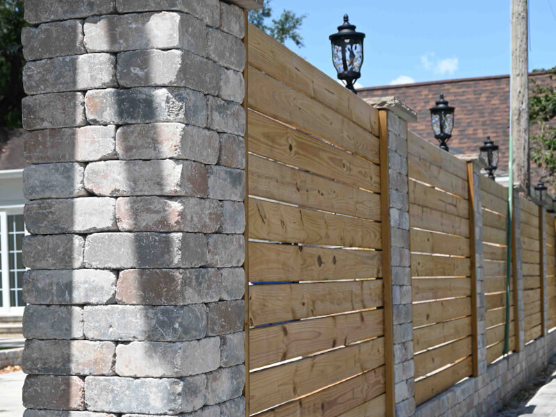 Commercial and residential rock column fence company in Tampa Florida